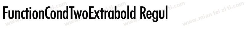 FunctionCondTwoExtrabold Regular字体转换